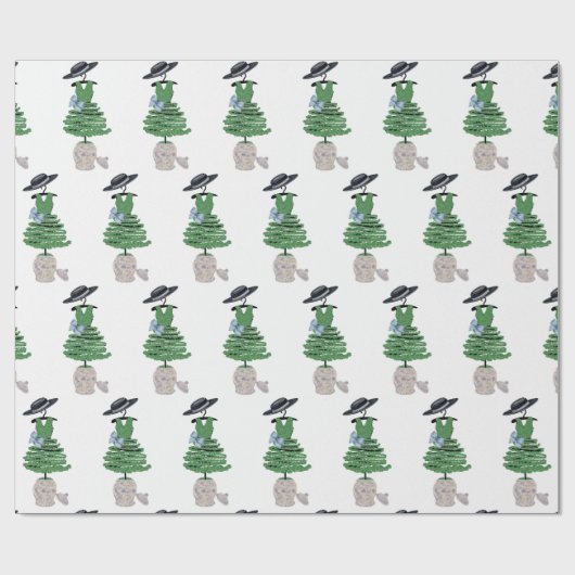 Dress Mode Topiary Ginger jar jars Cadeaupapier (Vlak)