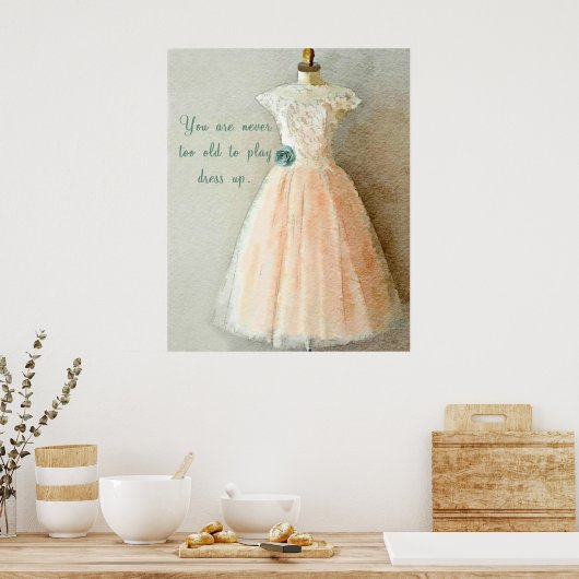 Dress omhoog afspelen poster (Keuken)