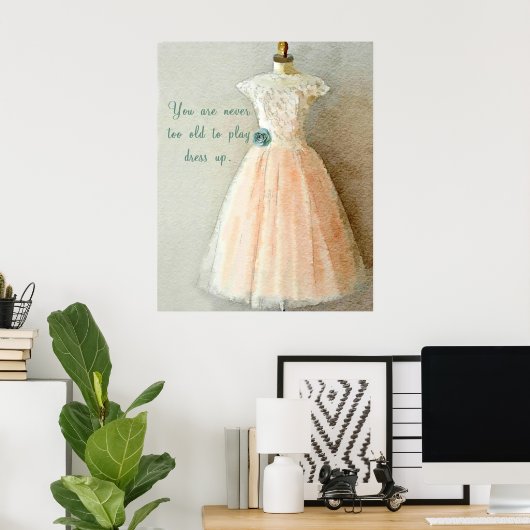 Dress omhoog afspelen poster (Thuiskantoor)