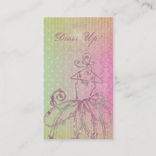 Dress omhoog! Visitekaartjes (Voorkant)