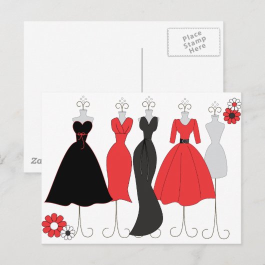 Dress Shop-Daisy Theme Briefkaart (Voorkant / Achterkant)