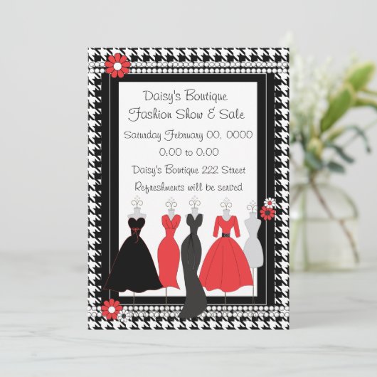 Dress Shop Daisy Theme Kaart (Staand voorkant)