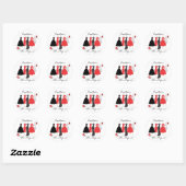 Dress Shop-Daisy Theme Ronde Sticker (Vel)