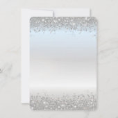 Dress Silver Glitter Confetti 50e verjaardag Kaart (Achterkant)