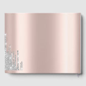 Dress Silver Glitter Drips Roos Gold Sweet 16 Gastenboek (Achterkant)