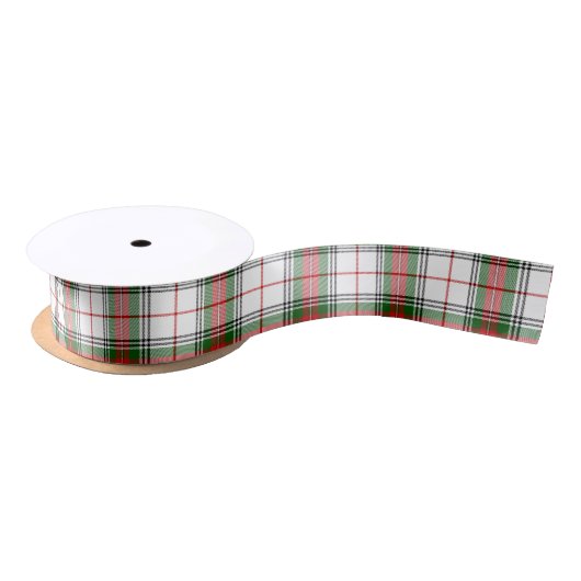 Dress Stewart White Red Green Tartan Plaid Satijnen Lint (Spoel)