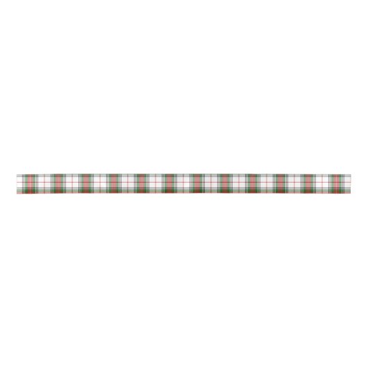 Dress Stewart White Red Green Tartan Plaid Satijnen Lint (Voorkant)