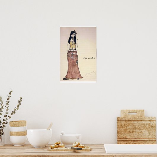 Dress the part, Shy maiden Poster (Keuken)