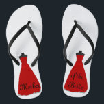 Dress Thema van het huwelijk Moeder van de Teensli Teenslippers<br><div class="desc">Deze Wedding Dress-moeder van de bridale mode werd gemaakt voor de moderne bruiloft. Het heeft strakke ontwerperaccenten en een chic contemeigoer.</div>