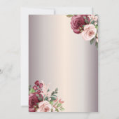 Dress,Tiara,Lichten Rozen,Roos Gold Quinceañera Kaart (Achterkant)