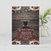 Dress,Tiara,Lichtrozen Rood Rood Quinceañera Kaart (Staand voorkant)