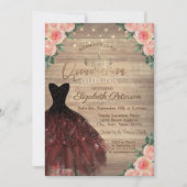 Dress, Tiara, String Lights Rozen Quinceañera Kaart (Voorkant)