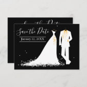 Dress & Tux - 3x5 Opslaan datum Kaart (Voorkant / Achterkant)