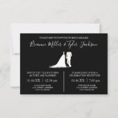 Dress & Tux - 3x5 Wedding & Receptie Uitnodiging (Voorkant)