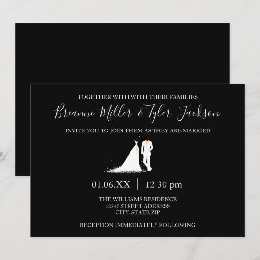 Dress & Tux - Weddenschap Kaart (Voorkant / Achterkant)