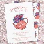 Dress up Par-Tea Girls Birthday Tea Party Kaart<br><div class="desc">Viel je verjaardagsfeest met een jurk op Par-Tea! Met een elegant geïnspireerd floral theepot is deze theepartijuitnodiging perfect voor een theefeest! De kaart heeft een , puntige en speelse stijl om indruk te maken op uw gasten en is voorzien van een originele, charmante illustratie van de theepot met mooie bloemen....</div>