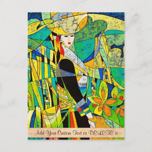 Dress Up Ping Hao-abstracte schilderkunst Briefkaart (Voorkant)