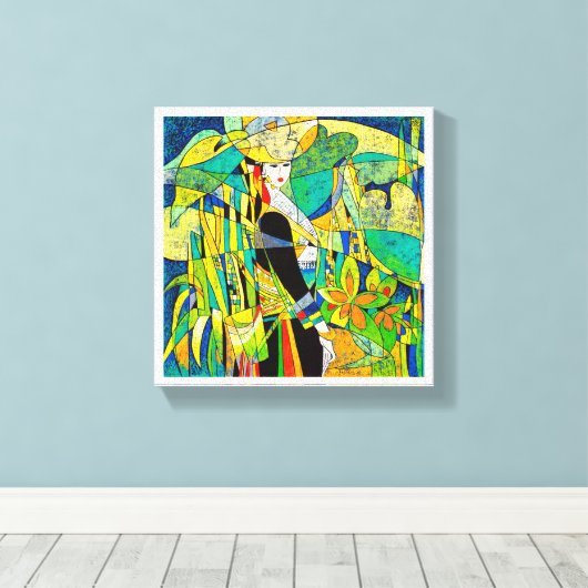 Dress Up Ping Hao-abstracte schilderkunst Canvas Afdruk (Insitu (Houten vloer))