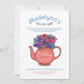 Dress Up Tea Party Girls Birthday Uitnodiging (Voorkant)