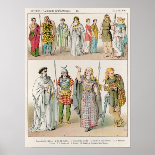 Dress van de Britten, Gauls en Duitsers Poster (Voorkant)