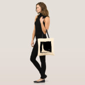 Dress voor zwart-witbruiloft en kant tote bag (Voorkant (model))