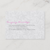 Dress voor zwart-witbruiloft en  kant visitekaartje (Achterkant)