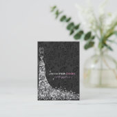 Dress voor zwart-witbruiloft en  kant visitekaartje (Staand voorkant)