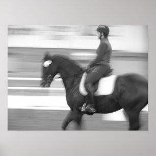 Dressage Abstracte beweging Poster