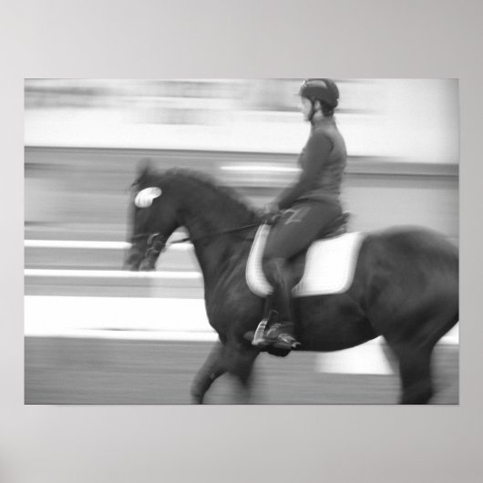 Dressage Abstracte beweging Poster (Voorkant)