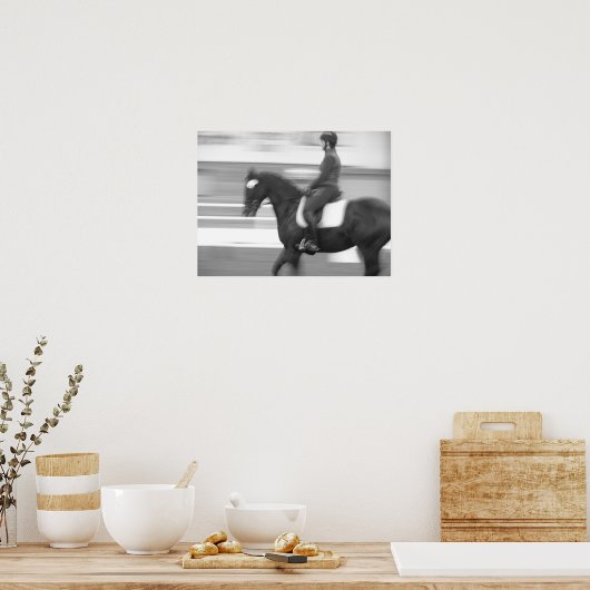 Dressage Abstracte beweging Poster (Keuken)