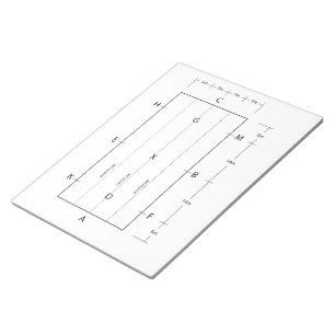 Dressage Arena Sjabloon Horse Riding Notitieblok