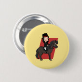 Dressage-cartoon Ronde Button 5,7 Cm (Voorkant /achterkant)