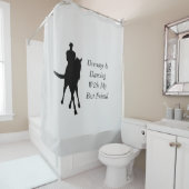 Dressage danst beste vriendinnetje douchegordijn (In situ)