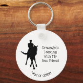 Dressage danst beste vriendinnetje sleutelhanger (Achterkant)