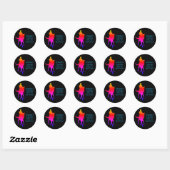 Dressage danst de beste vriendenregenboog ronde sticker (Vel)