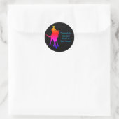 Dressage danst de beste vriendenregenboog ronde sticker (Tas)