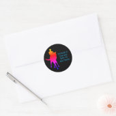 Dressage danst de beste vriendenregenboog ronde sticker (Envelop)