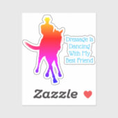 Dressage danst de beste vriendenregenboog sticker (Vel)