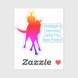 Dressage danst de beste vriendenregenboog sticker