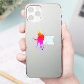Dressage danst de beste vriendenregenboog sticker (Telefoon)
