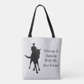 Dressage danst met beste vriendinnetjes tote bag (Achterkant)