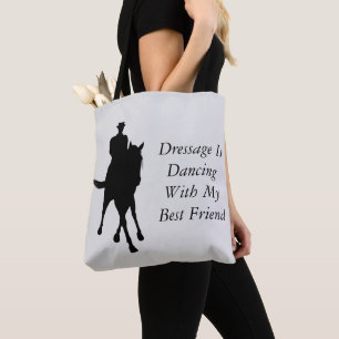 Dressage danst met beste vriendinnetjes tote bag