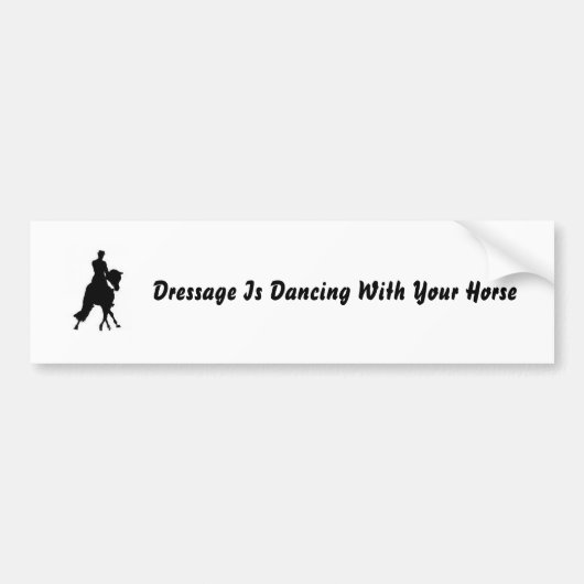 Dressage danst met je paard bumpersticker (Voorkant)