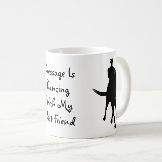 Dressage danst met mijn beste vriend koffiemok (Voorkant rechts)