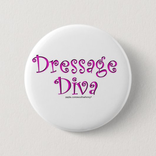 Dressage Diva Ronde Button 5,7 Cm (Voorkant)