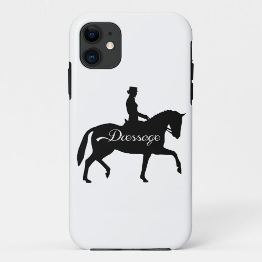 Dressage Equestrian Horse and Rider iphone Case (Achterkant)
