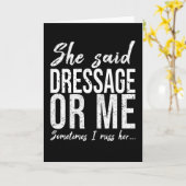 Dressage grappig cadeauidee kaart (Gele Bloem)