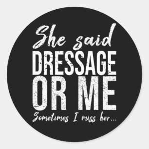 Dressage grappig cadeauidee ronde sticker