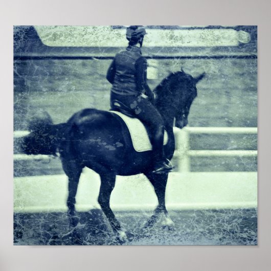 Dressage Grunge Poster (Voorkant)