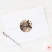 Dressage Grunge Ronde Sticker (Envelop)